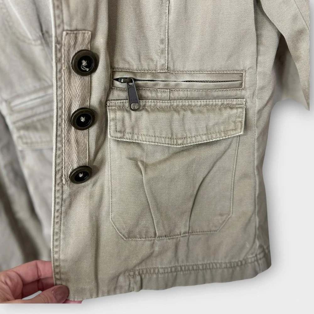 Y2K The Limited Womens Military Utility Jacket Cotton Button‎ Zip Pockets Small